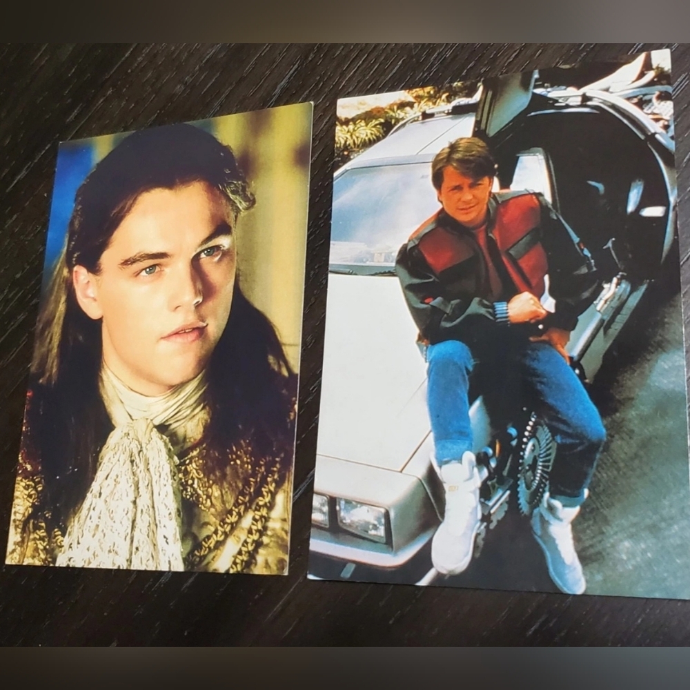 Leonardo Dicapprio & Micheal J Fox Postcards